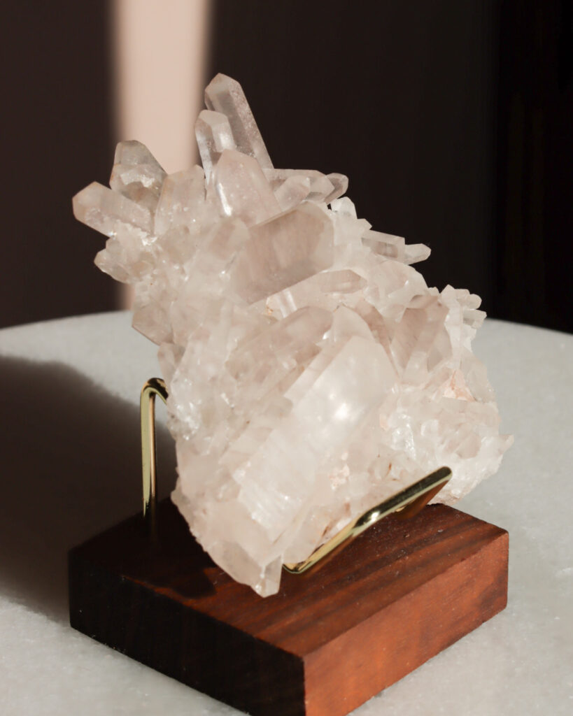 roze bergkristal cluster