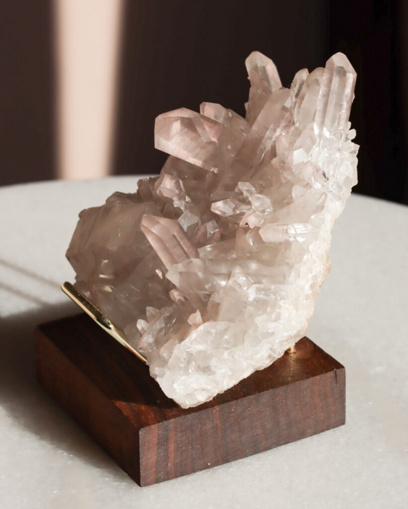 roze bergkristal cluster