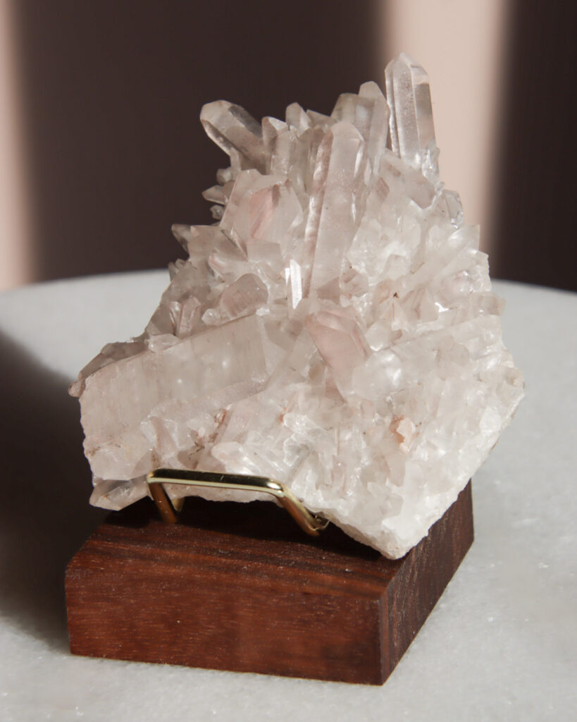 roze bergkristal cluster