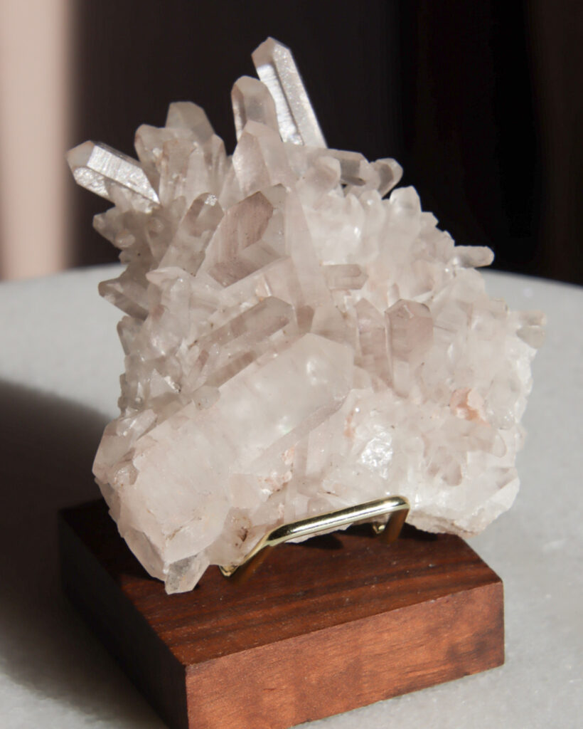 roze bergkristal cluster