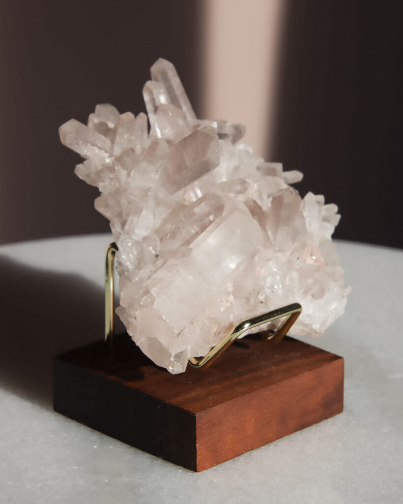 roze bergkristal cluster