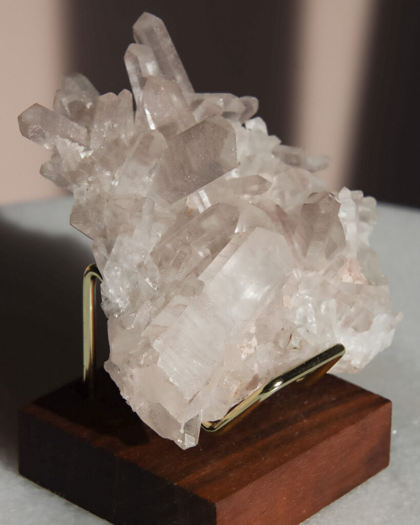 roze bergkristal cluster