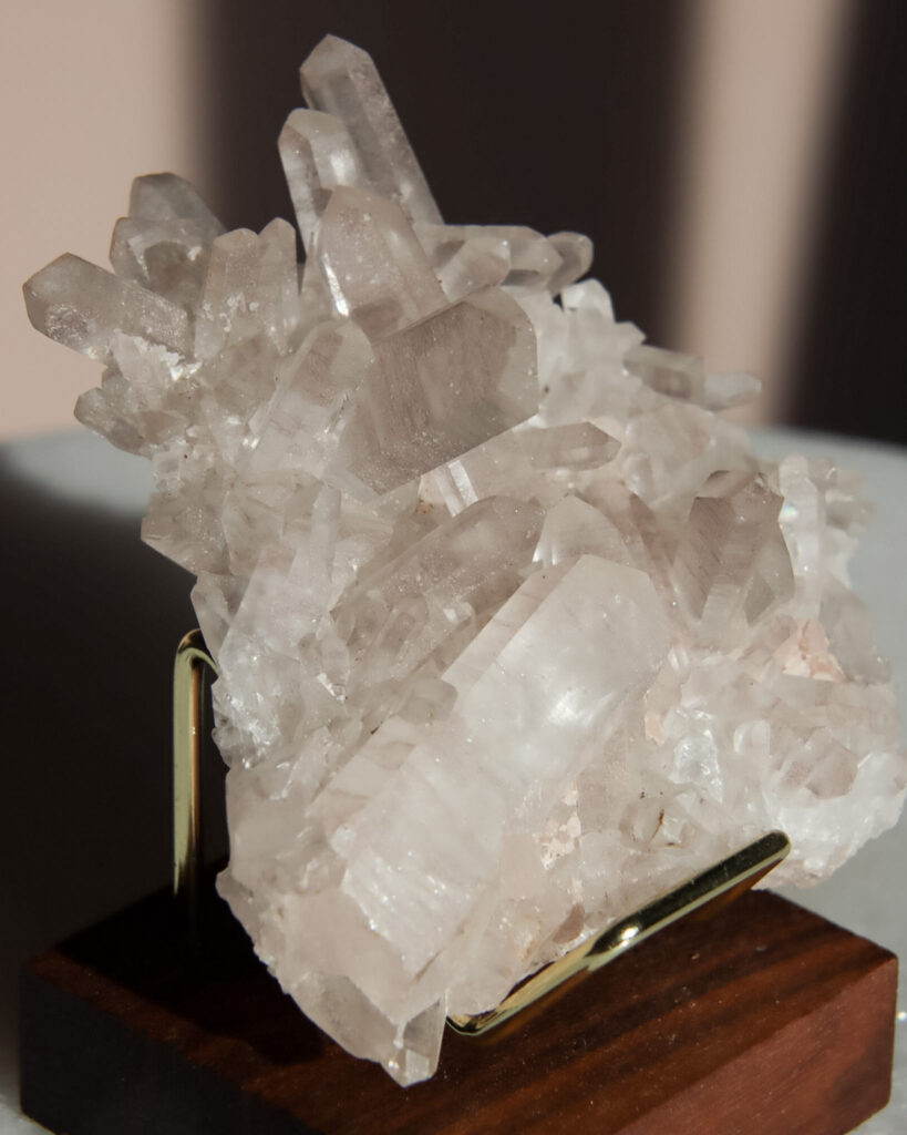roze bergkristal cluster