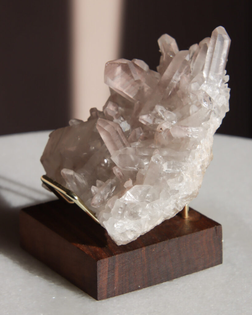 roze bergkristal cluster