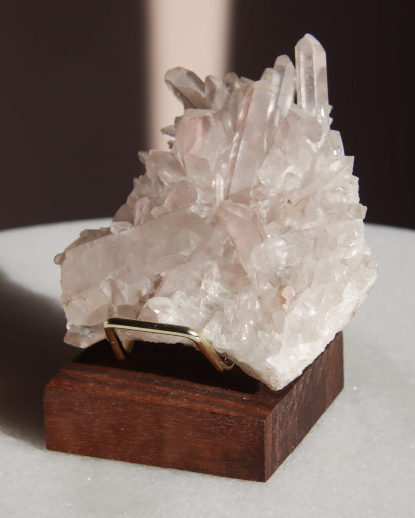 roze bergkristal cluster