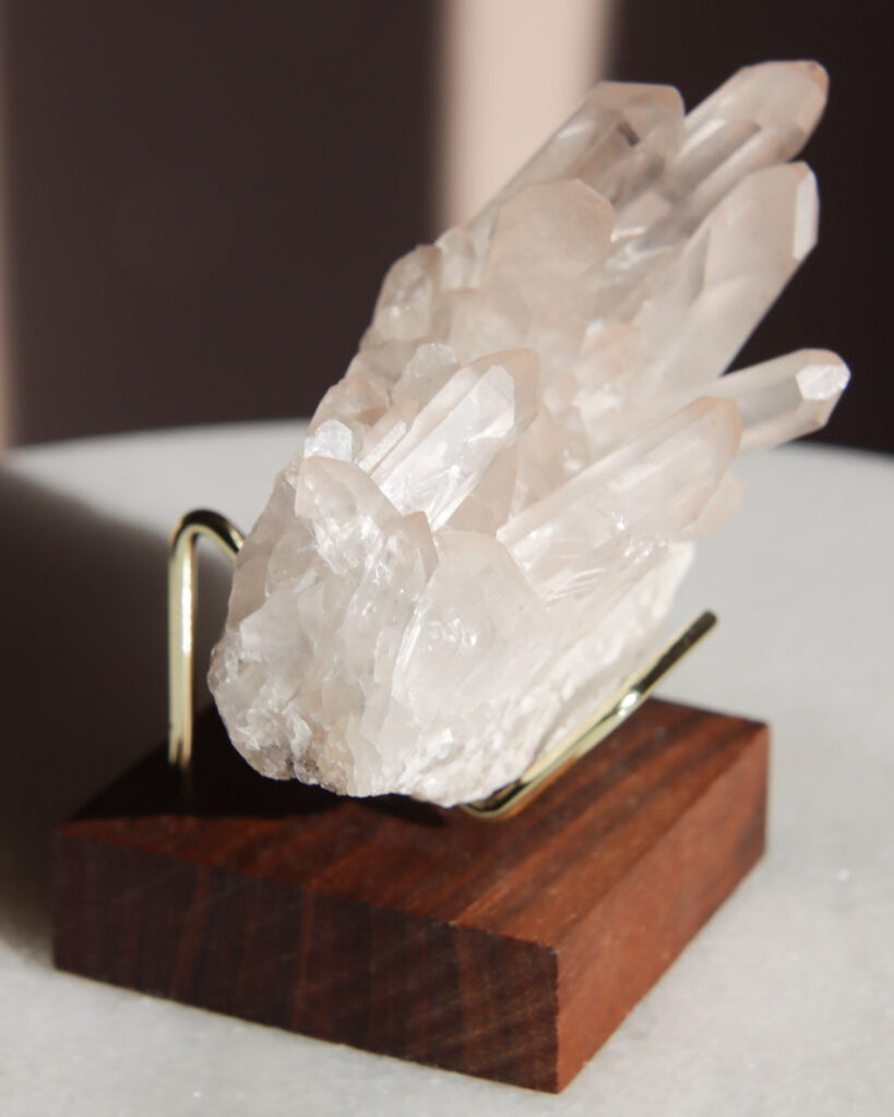 roze bergkristal cluster
