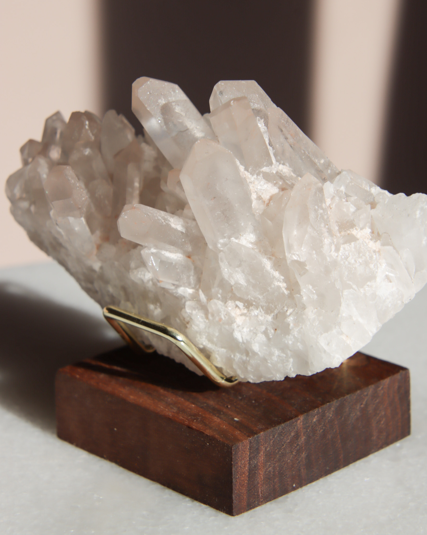 roze bergkristal cluster