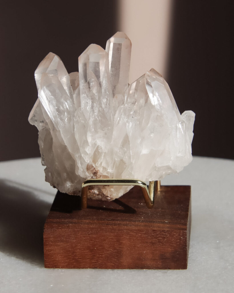 roze bergkristal cluster