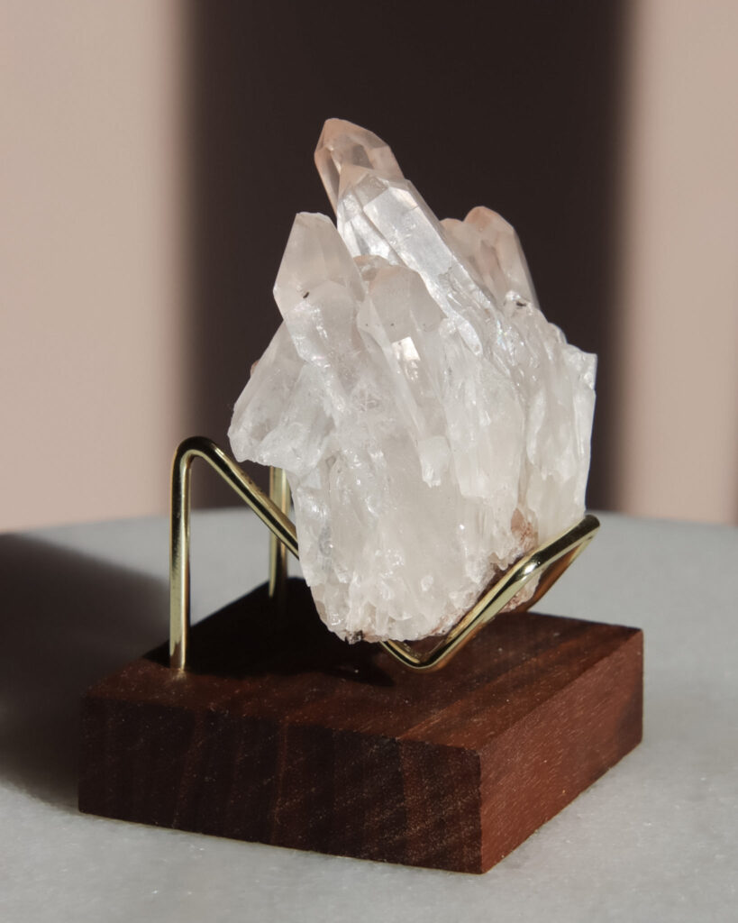 roze bergkristal cluster